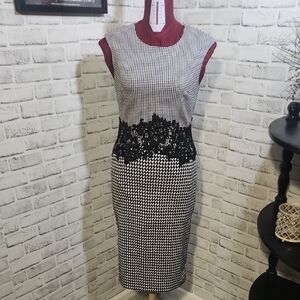 New York & Company Black and White Dress